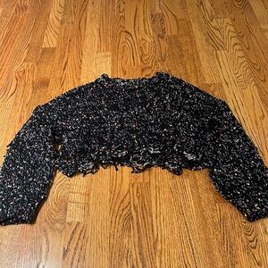 Gab Kate Woman’s Black Confetti Sweatet